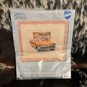 DIY Cross Stitch Kit - Classic Car in Yellow